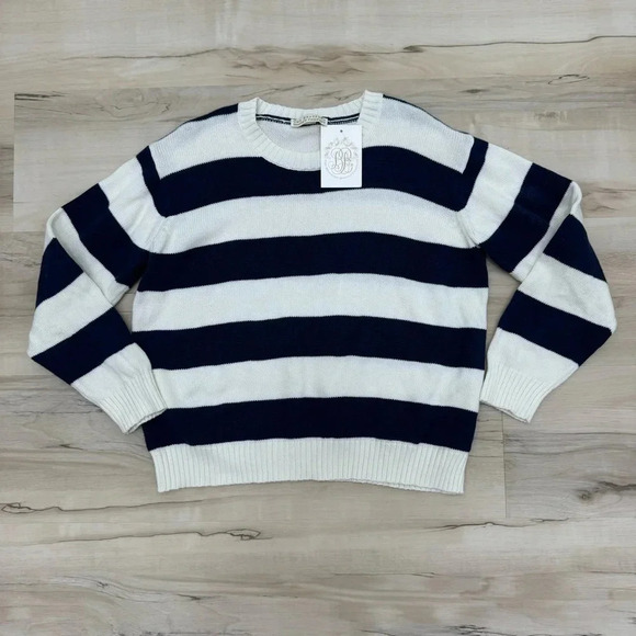 The Beaufort Bonnet Company Seaton Sweater Nantucket Navy / Palmetto Pearl Sz 10 - Picture 2 of 8